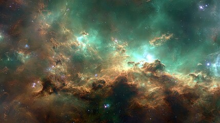 Obraz premium Colorful Starry Nebula in Deep Space