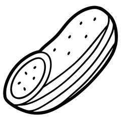 Cucumber Slices Vector Illustration