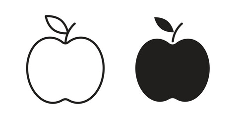 Plum icon illustrations collection. editable stroke outline and flat style