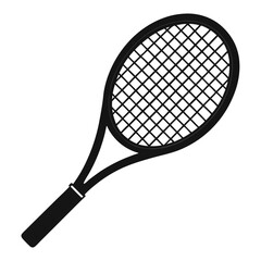 Tennis racket vector clean black silhouette design white background