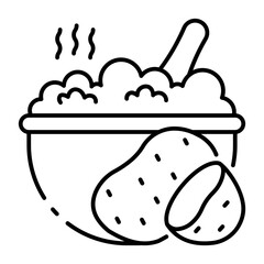 This Mashed Potatoes icon is suitable for Thanksgiving Day.