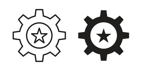 Potential icon illustrations collection. editable stroke outline and flat style