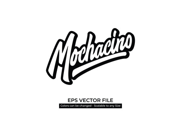 Stylish hand-lettered word Coffeeshop menu in bold modern script. Perfect for coffee shop branding, packaging, cafe logo, or typography design. Editable EPS vector file.