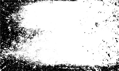 Black and white distressed halftone texture background Worn halftone frame with grunge overlay vector design