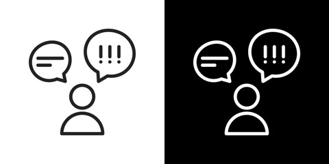 Complaint Icon Line Vector Illustration