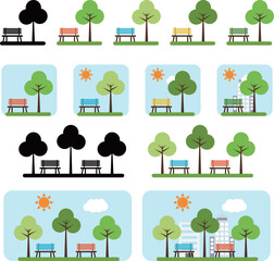 公園　アイコン　セット