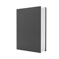 Blank gray hardcover book isolated on transparent background
