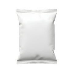 Blank white snack bag isolated on transparent background