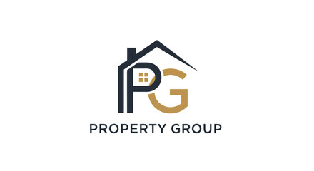 Property Group Logo with House Silhouette and PG Initials.