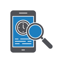 Time Analysis Vector Icon which can easily modify or edit