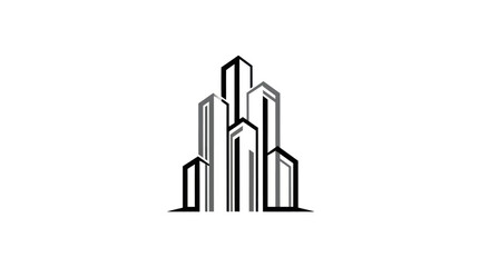 Urban skyline silhouette representing modern architecture and city development, a symbol of progress.