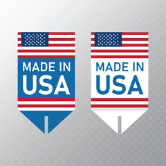 Made in usa vector patriotic american flag badges
