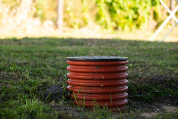 Orange Corrugated Pipe for Foundation Drainage System
