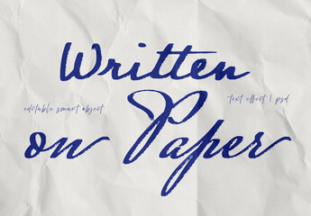 Blue Ink Handwriting Text Effect