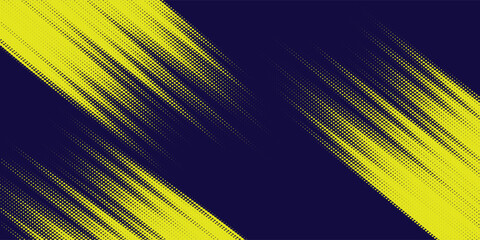 Yellow halftone on blue background. Vector dotted sparkles or halftone shine pattern texture Pop Art Style Background.