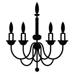 candle chandelier minimal icon