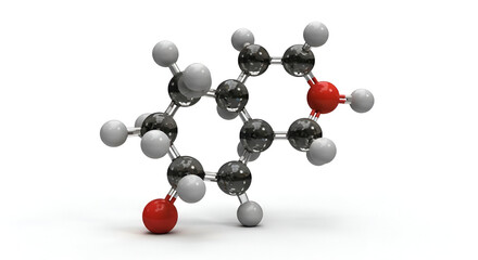 3D Molecular Model of Cyclohexanol molecule chemical