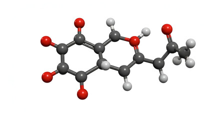 3D molecular model of menadione vitamin K3 molecule