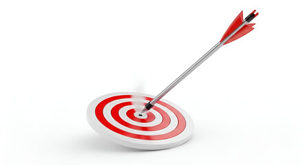Arrow Hitting Bullseye on Target archery dart