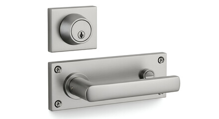 Obraz premium Brushed Nickel Door Lever Lock Set 8a31ff78d4b884ebe8a4b0f4c58bdcf3dr