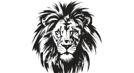 Fototapeta premium Lion head portrait illustration