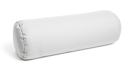 White Cylinder Pillow on White Background
