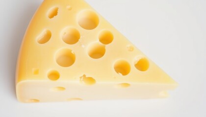 Closeup of a Piece of Swiss Cheese