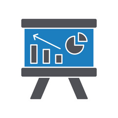 Graphical Report Vector Icon which can easily modify or edit