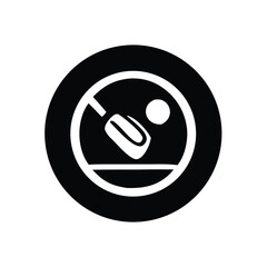 No Golf Allowed Icon Golf Club Hitting Ball Inside Circle Symbol