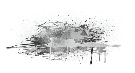Black and white ink splatter abstract design Keywords: ink, splatter, splash, abstract, black