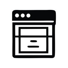 Browser Window Icon Minimalist Design of a Digital Interface for Online Navigation and Web Browsing