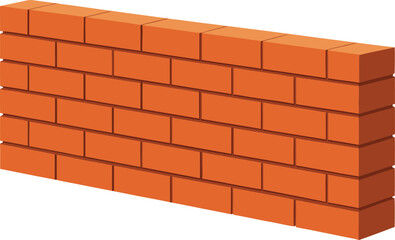 Fototapeta premium solid clay brick wall pattern with depth