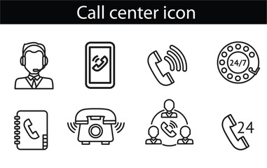 Customer Care  icon collection set. Containing design customer support,customer care,customer question,live chat support, customer service Simple line vector.