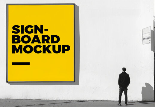 Signboard Mockup Template