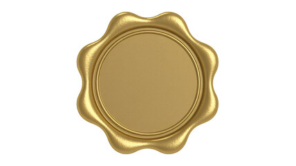 Elegant gold wax seal stamp for official documentation and luxury branding