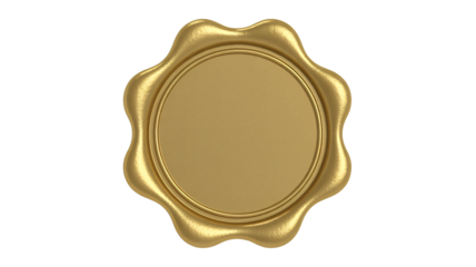 Elegant gold wax seal stamp for official documentation and luxury branding