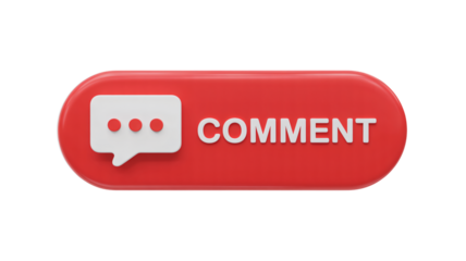 Engage your audience with a dynamic red comment button icon