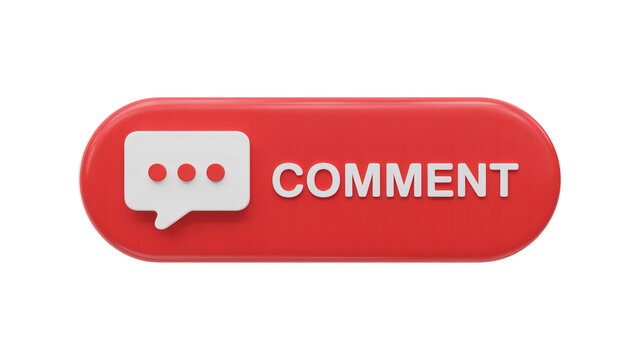 Engage your audience with a dynamic red comment button icon