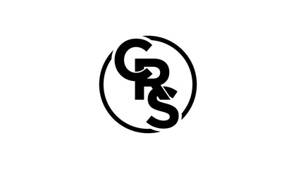 Fototapeta premium Modern Initial CRS Typographic Letter Logo Design Template