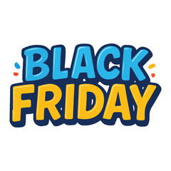 Modern Friday Text Sticker