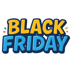 Modern Friday Text Sticker