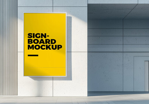 Signboard Mockup Template