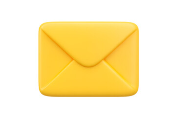 yellow mail 3d icon