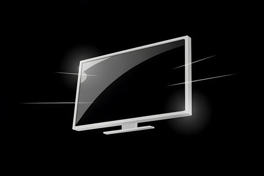 Sleek, modern television displaying bright light, showcasing entertainment and technology.