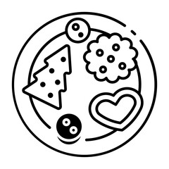 This Cookies icon is suitable for Christmas Party.