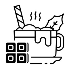 This Hot Chocolate icon is suitable for Christmas Party.