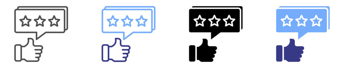 feedback icon set multiple style
