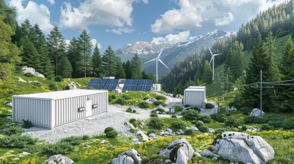 Innovative energy storage solutions featuring diverse renewable energy sources and battery systems