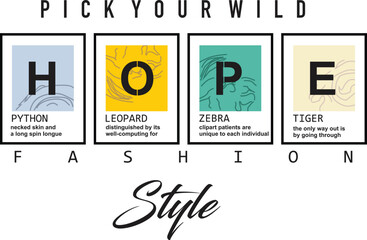 pick,your,wild,boys fashion hope wording t shirt print illustrations vector