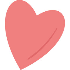 Simple Pink Heart Shape Illustration with Transparent Background Ideal for Valentines Day and Love Concepts